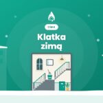 Wnętrze klatki schodowej ze schodami i wiadrem, miniatura wpisu o soli i błocie na klatce zimą